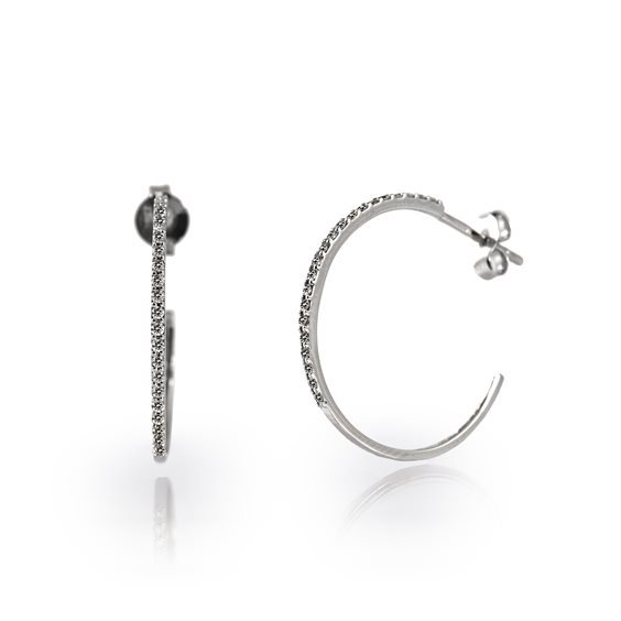 Orecchini Promesse Donna in Oro bianco Diamante 0.32 Ct OCF2-4 - OCF2-4